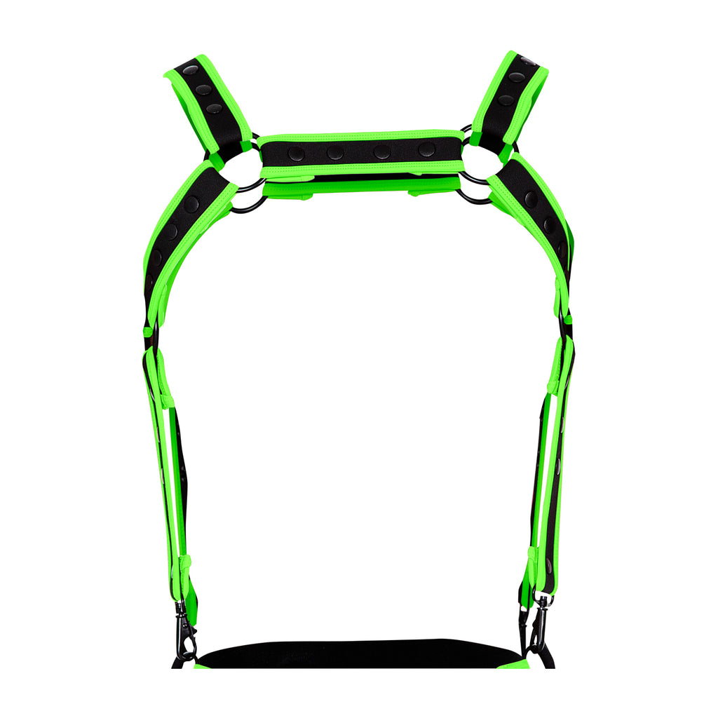 schwarz/grüner Brust-Harness 05 - OS-3