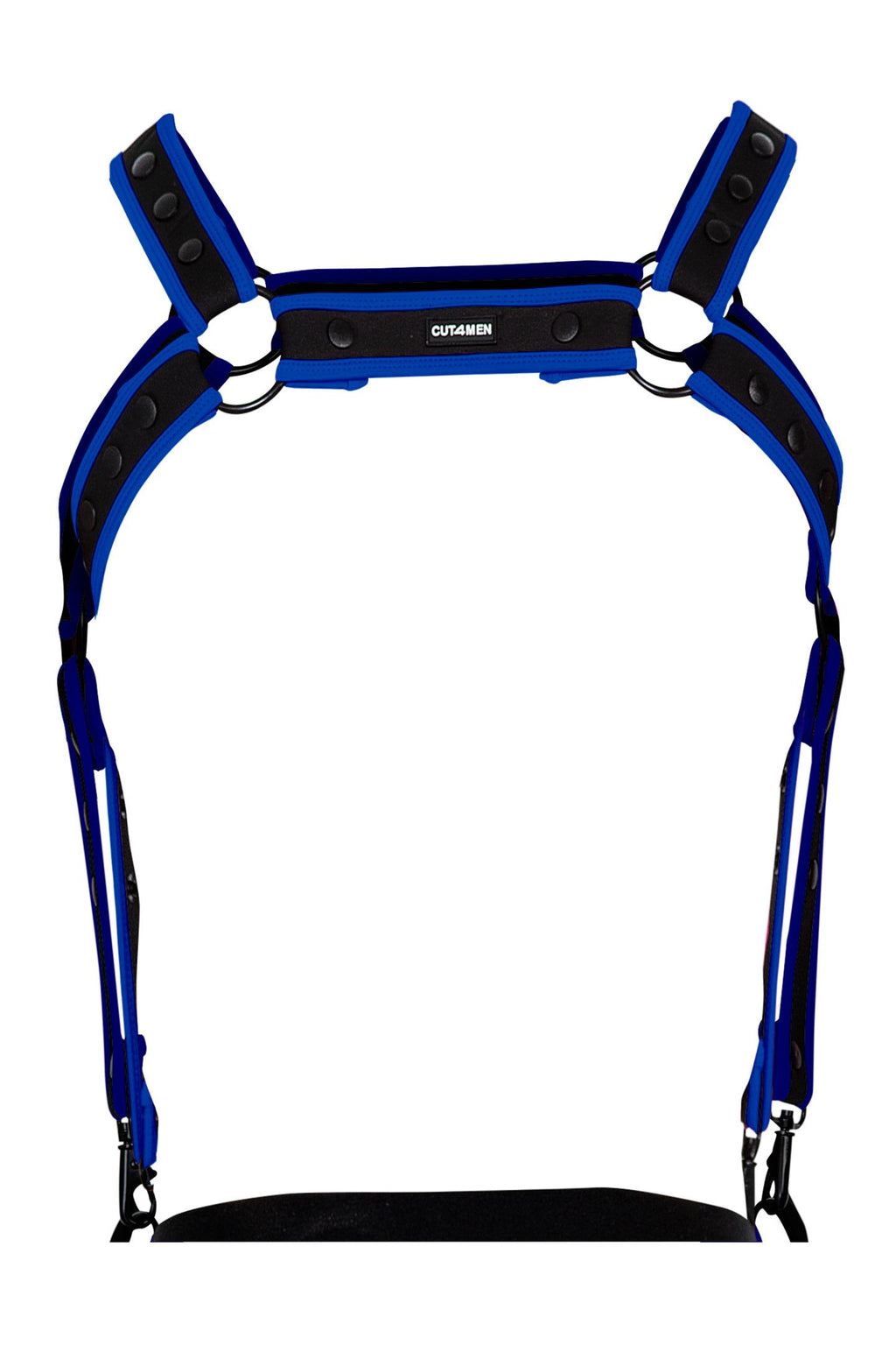 schwarz/neoblauer Brust-Harness 05 - OS-1