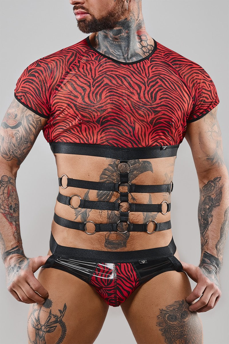 Harness T-Shirt RERodrigo001 schwarz/rot - 2XL-0