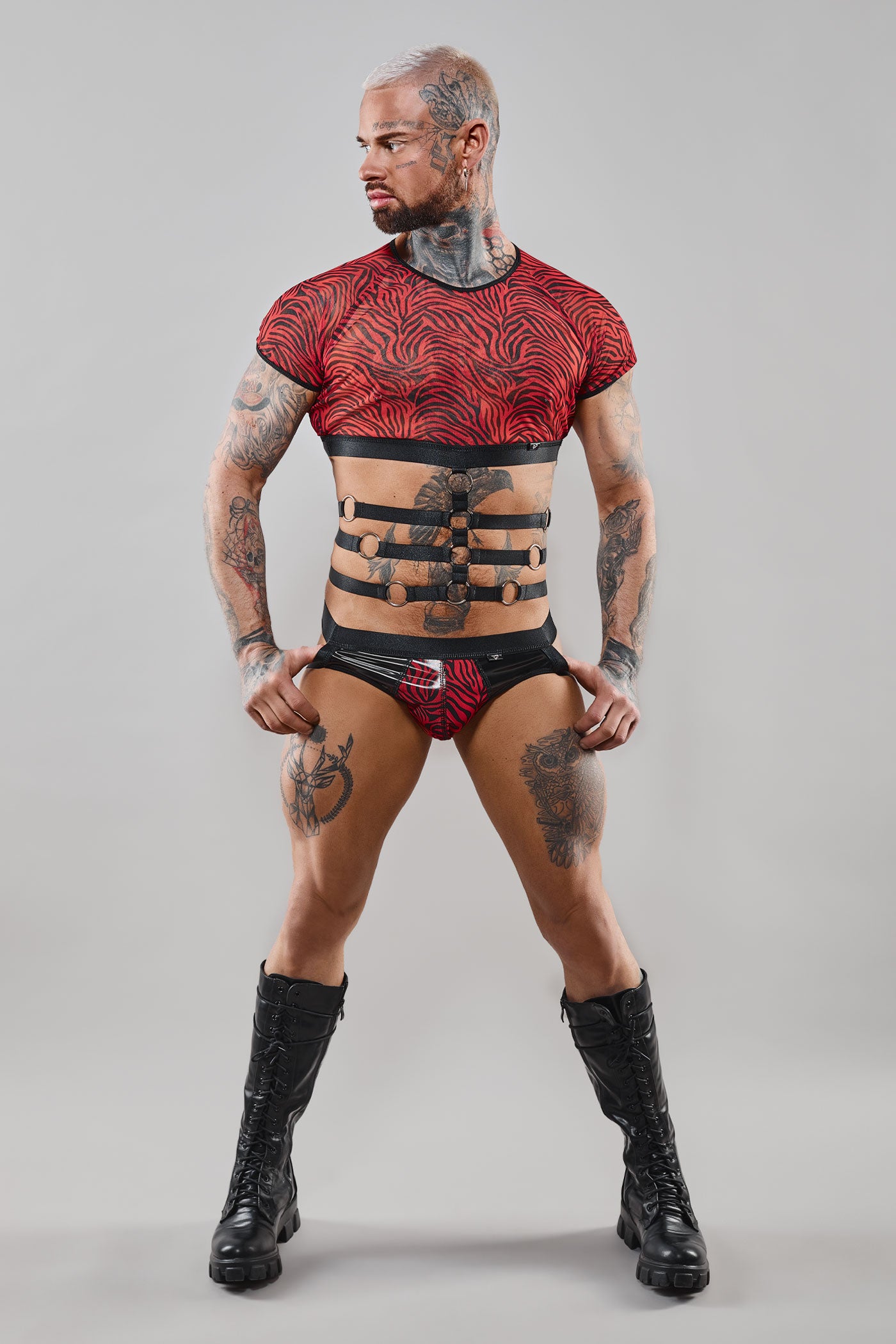 Harness T-Shirt RERodrigo001 schwarz/rot - 2XL-2